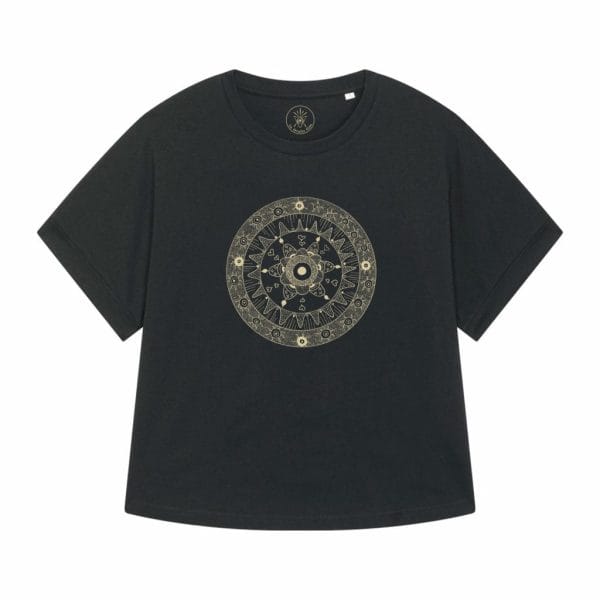 camiseta organica mandala beige