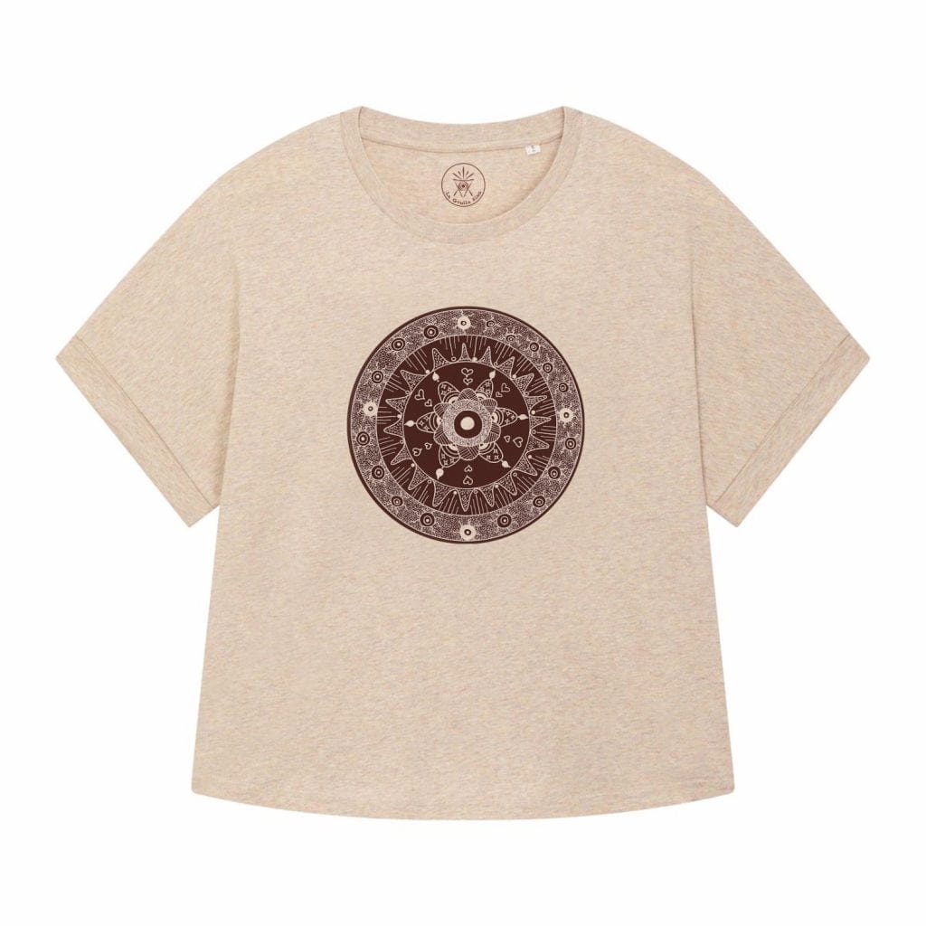 Camiseta ecológica Mandala Dark Brown